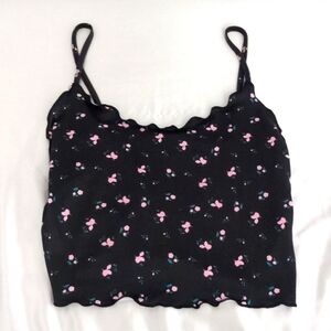 Floral cropped tank top